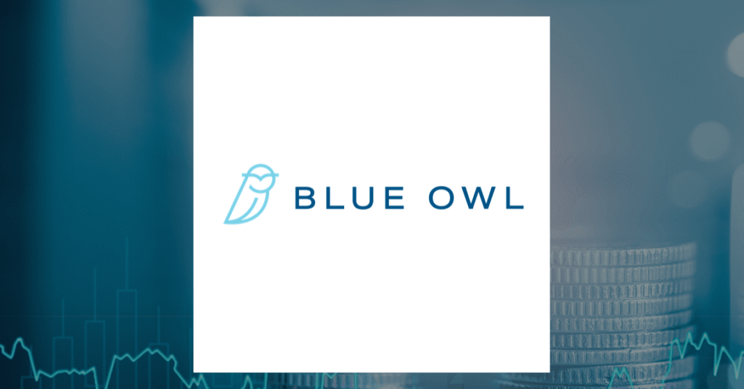 Blue Owl Capital logo with stylized owl and finance theme