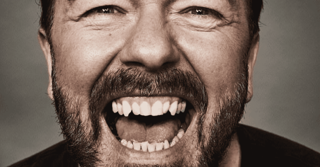 Ricky Gervais smiling portrait – royalty-free image