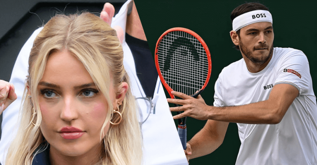 Taylor Fritz and Morgan Riddle together at a tennis tournament in 2025